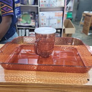 Tray with cup