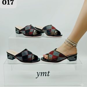 Stone low heel slippers 1