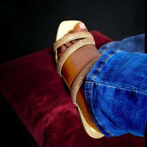 Stone heel slippers 3