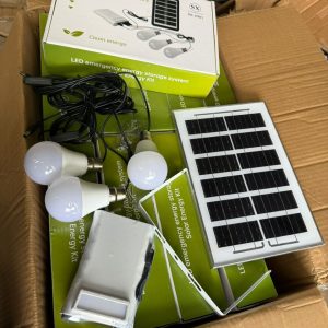 Solar powerbank with bulb and panel