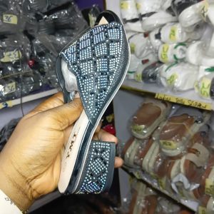 Stone low heel