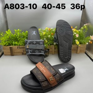 Men leather slide 3