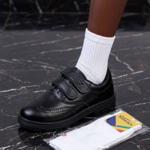 Boy school shoe 4 with socks