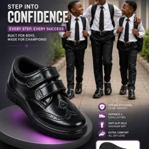 Star blue boy school shoe